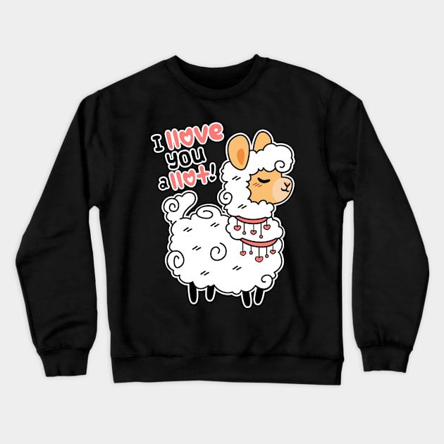 Llovely Llama Crewneck Sweatshirt by mikitzune